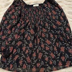 Pink Lily Kids size 5/6 black floral dress.  Like new